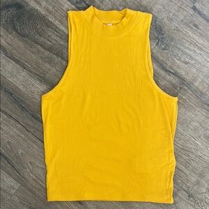 RVCA Mustard Ribbed Sleeveless Top